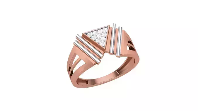 Men Groom Gents Diamond Ring 3dm stl obj mtl 3mf glb 3D print model