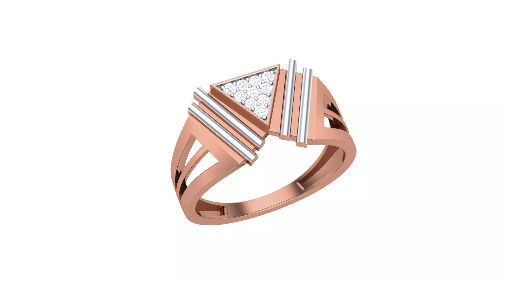 Men Groom Gents Diamond Ring 3dm stl obj mtl 3mf glb 3D print model_0