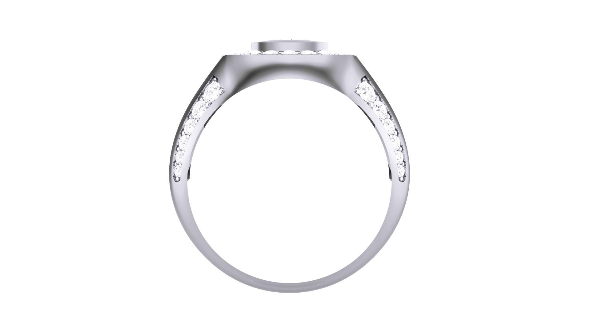 Men Groom Gents Diamond Ring 3dm stl obj mtl 3mf glb 3D print model_9