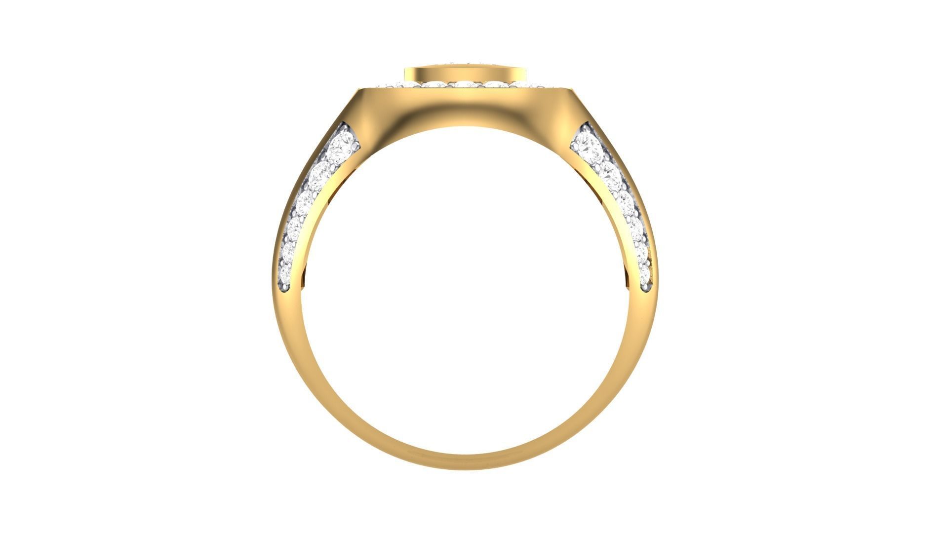 Men Groom Gents Diamond Ring 3dm stl obj mtl 3mf glb 3D print model_7