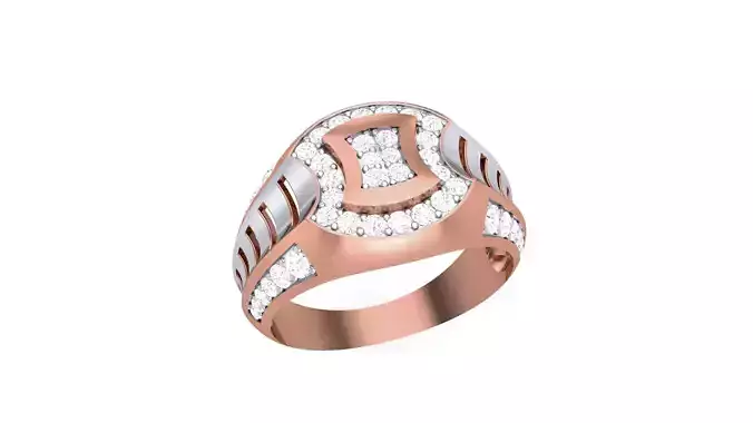 Men Groom Gents Diamond Ring 3dm stl obj mtl 3mf glb 3D print model