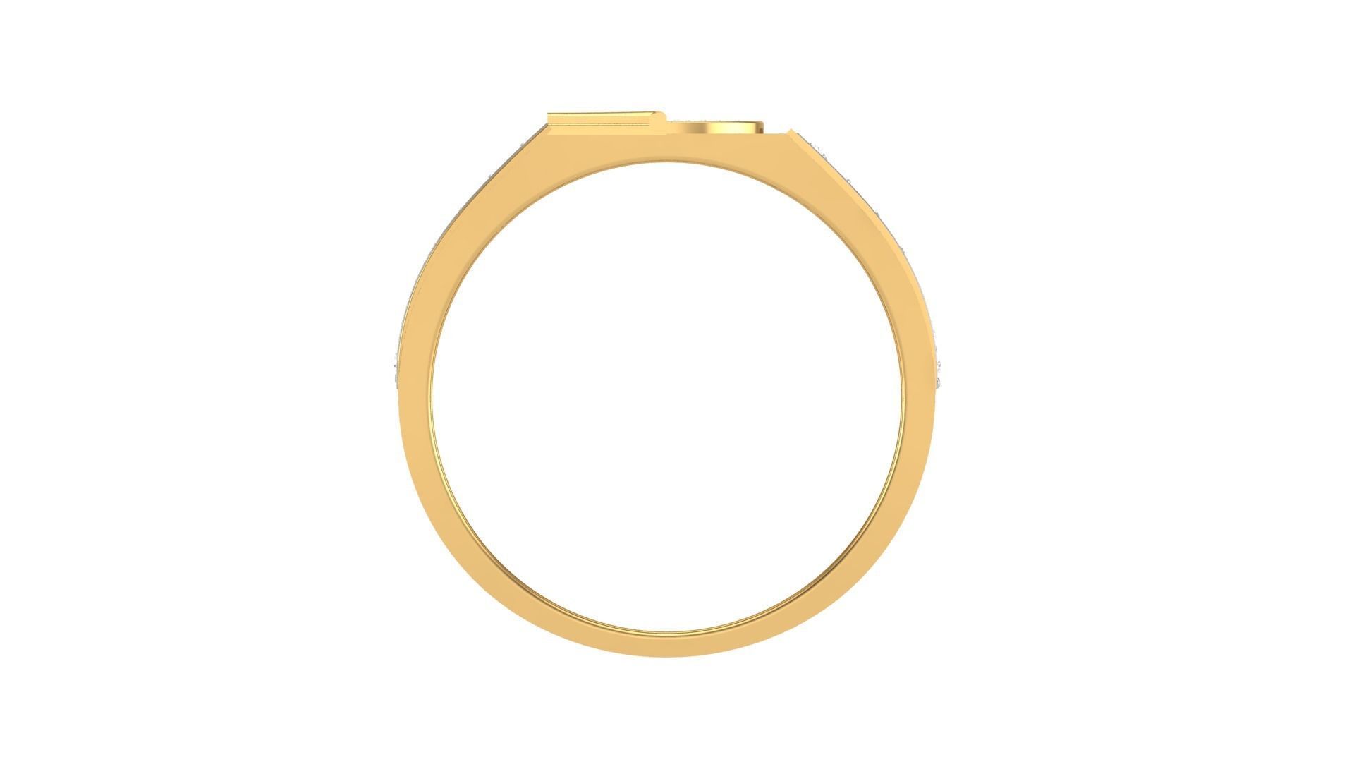 Men Groom Gents Diamond Ring 3dm stl obj mtl 3mf glb 3D print model_7