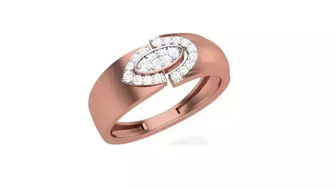 Men Groom Gents Diamond Ring 3dm stl obj mtl 3mf glb 3D print model