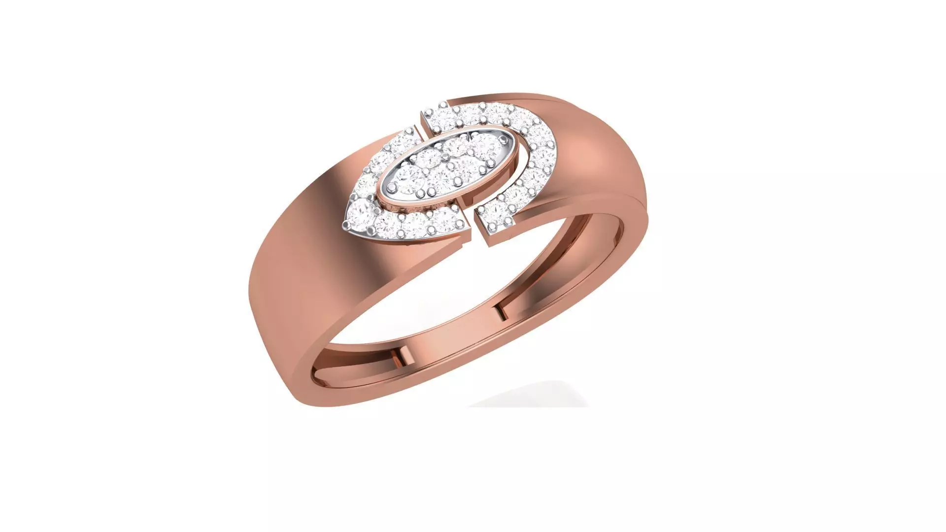 Men Groom Gents Diamond Ring 3dm stl obj mtl 3mf glb 3D print model_0