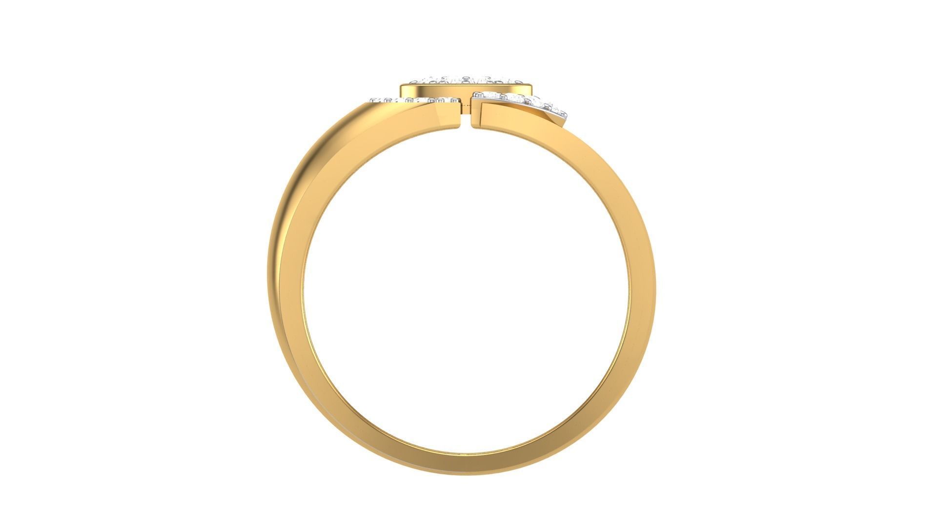 Men Groom Gents Diamond Ring 3dm stl obj mtl 3mf glb 3D print model_7