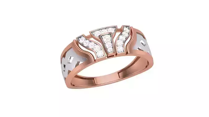 Men Groom Gents Diamond Ring 3dm stl obj mtl 3mf glb 3D print model