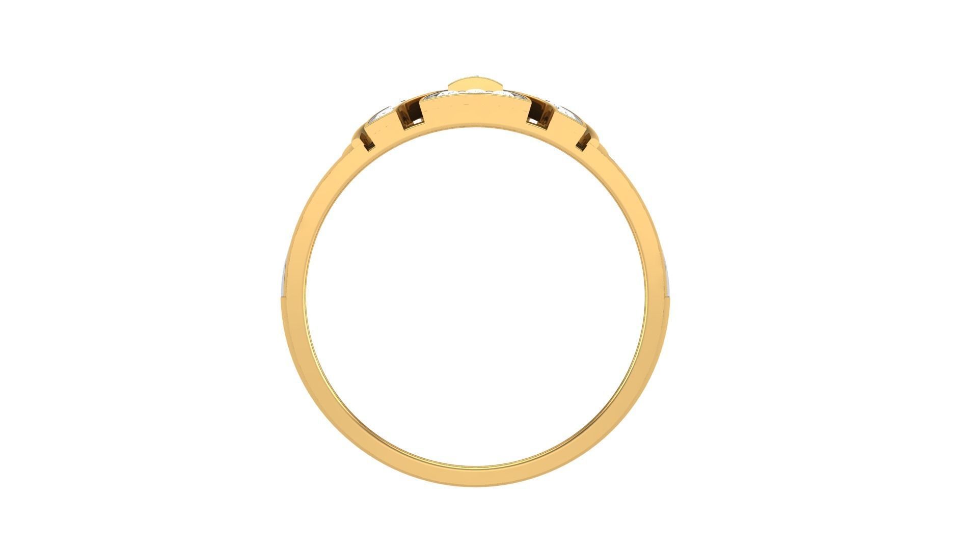 Men Groom Gents Diamond Ring 3dm stl obj mtl 3mf glb 3D print model_9