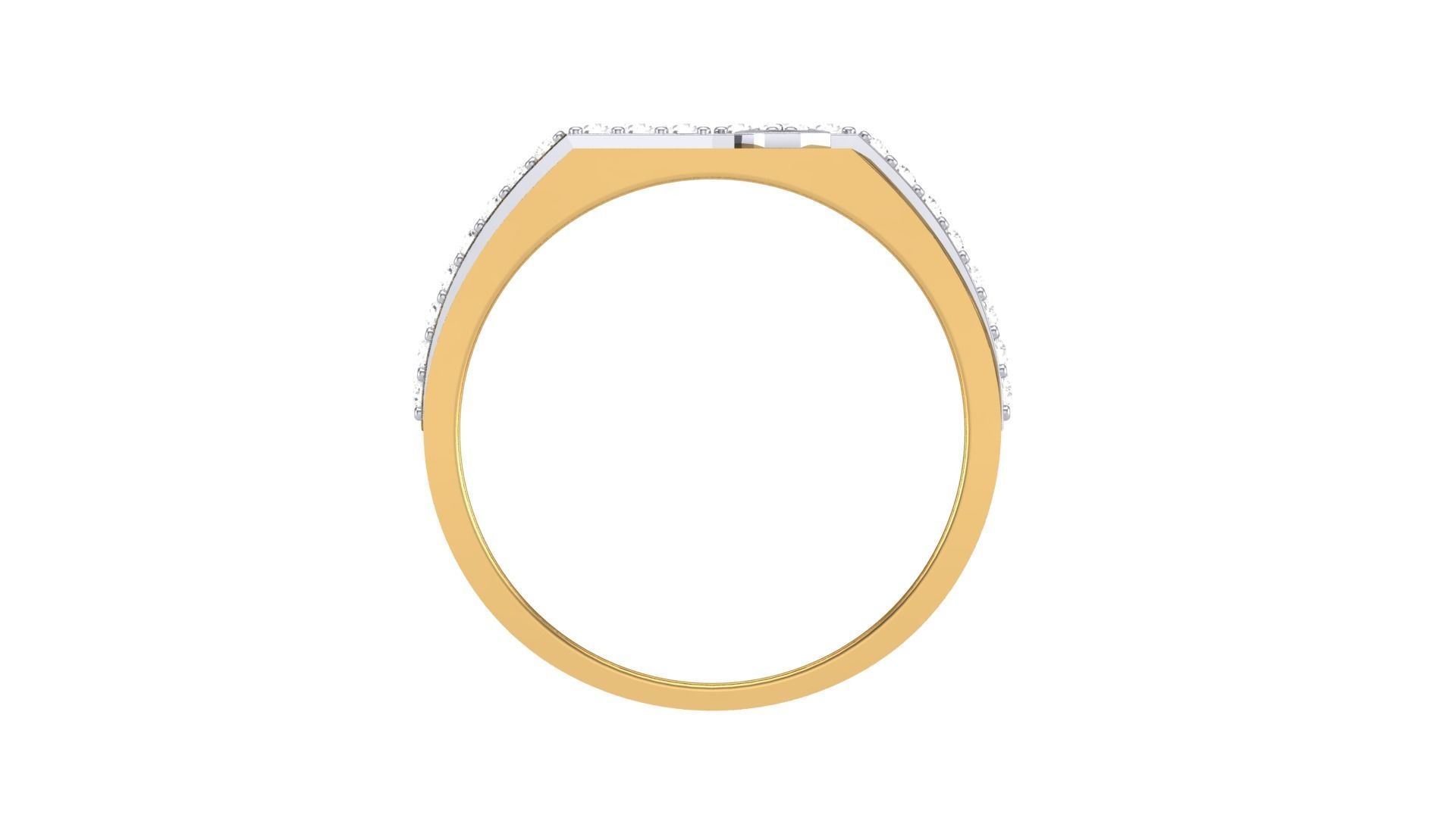 Men Groom Gents Diamond Ring 3dm stl obj mtl 3mf glb 3D print model_8