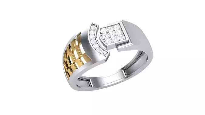 Men Groom Gents Diamond Ring 3dm stl obj mtl 3mf glb