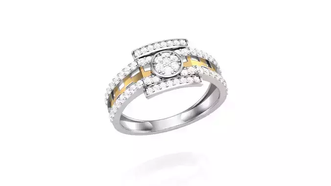 Men Groom Gents Diamond Ring 3dm stl obj mtl 3mf glb 3D print model