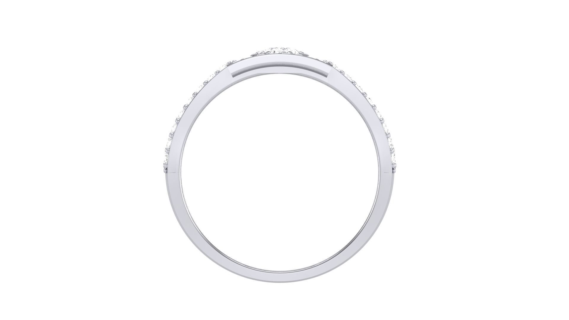 Men Groom Gents Diamond Ring 3dm stl obj mtl 3mf glb 3D print model_3