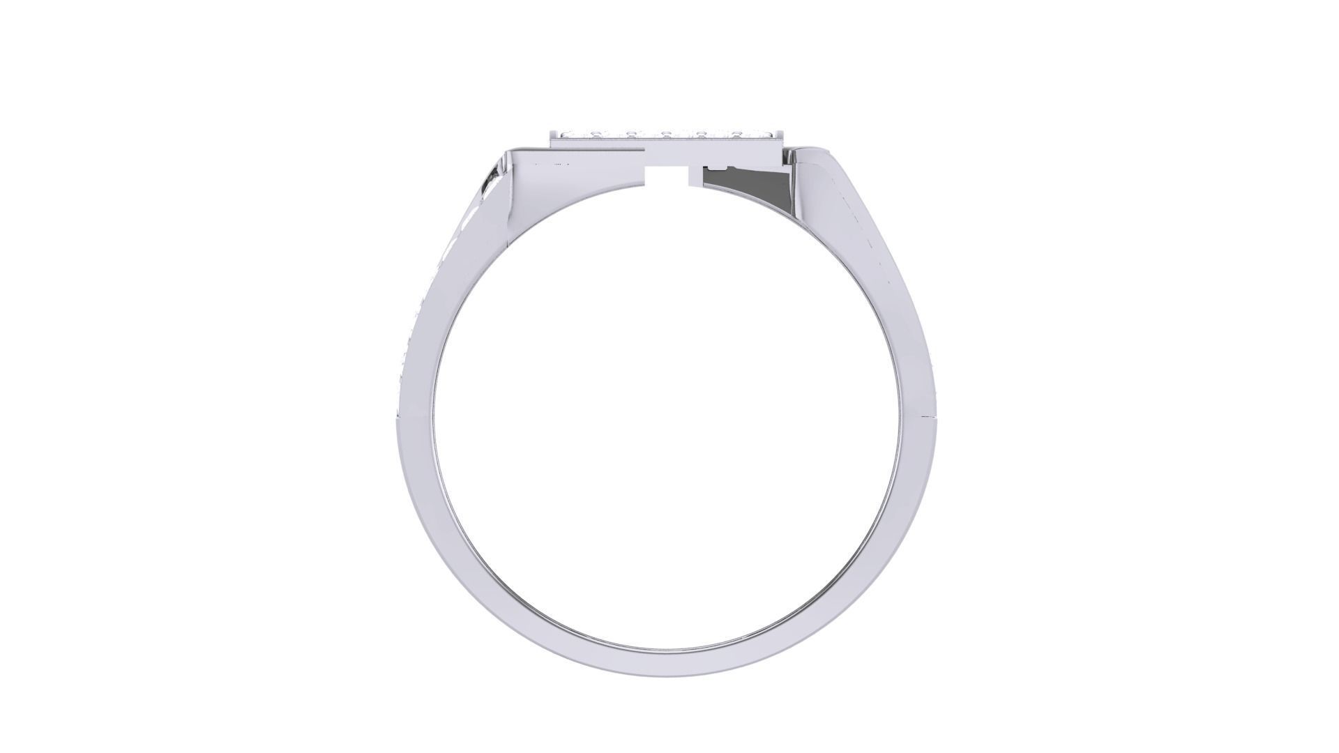 Men Groom Gents Diamond Ring 3dm stl obj mtl 3mf glb 3D print model_8