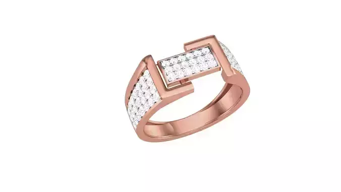 Men Groom Gents Diamond Ring 3dm stl obj mtl 3mf glb 3D print model