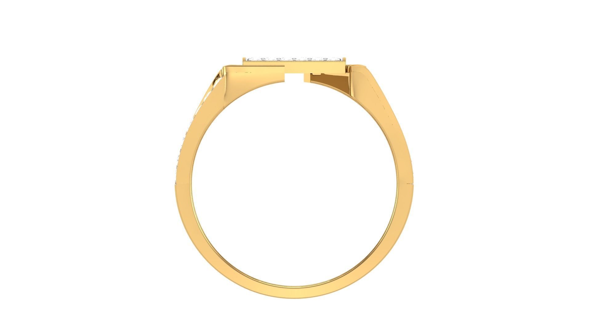 Men Groom Gents Diamond Ring 3dm stl obj mtl 3mf glb 3D print model_7