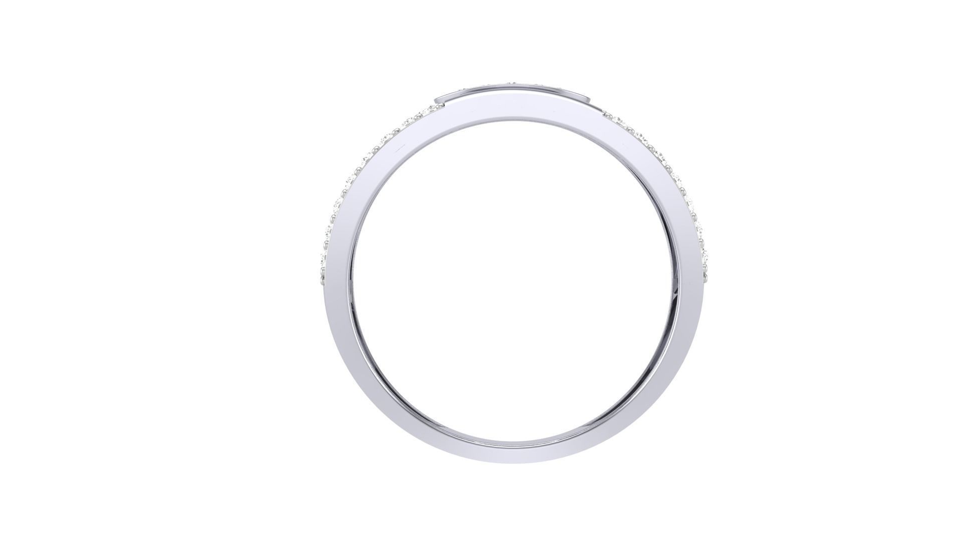 Men Groom Gents Diamond Ring 3dm stl obj mtl 3mf glb 3D print model_3