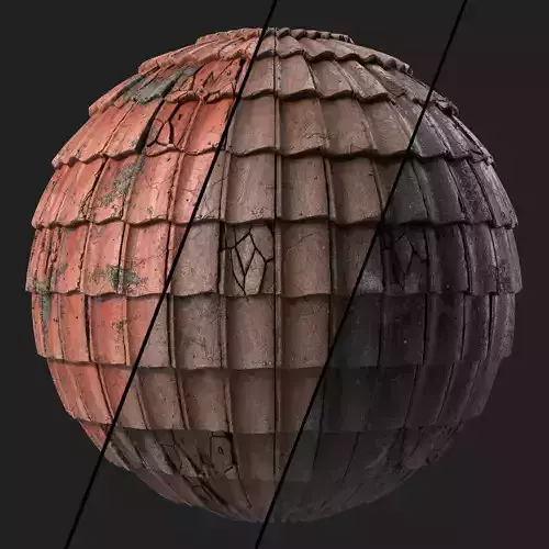 Roof Tile Materials 54- Concrete Roofing by Sbsar generator Texture