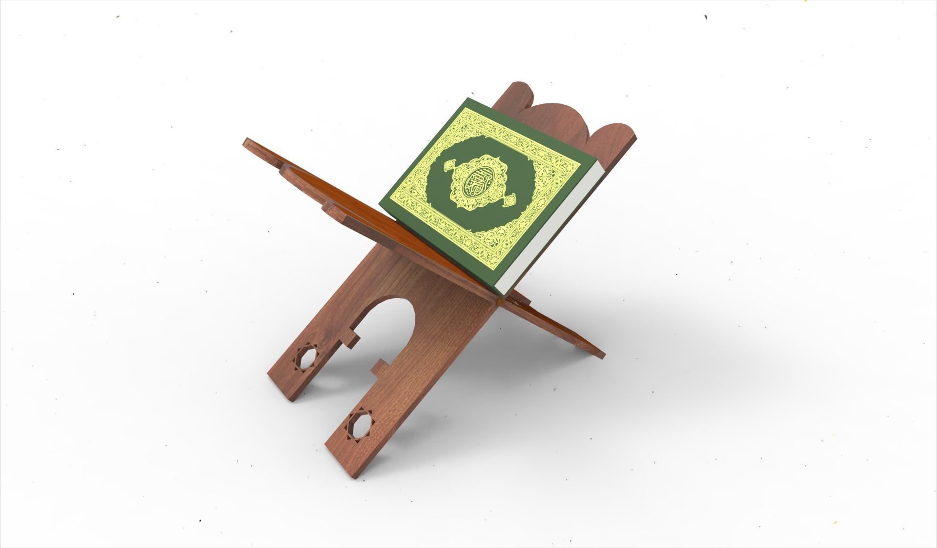 Quran support chair 3D model_4