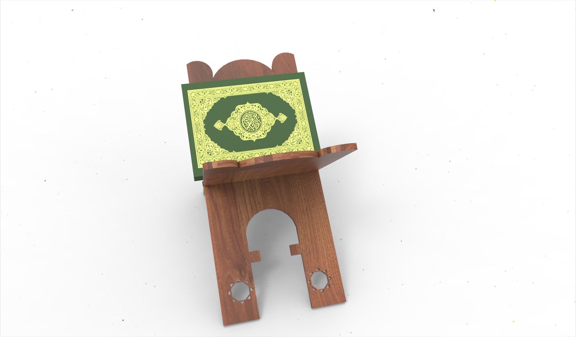 Quran support chair 3D model_3