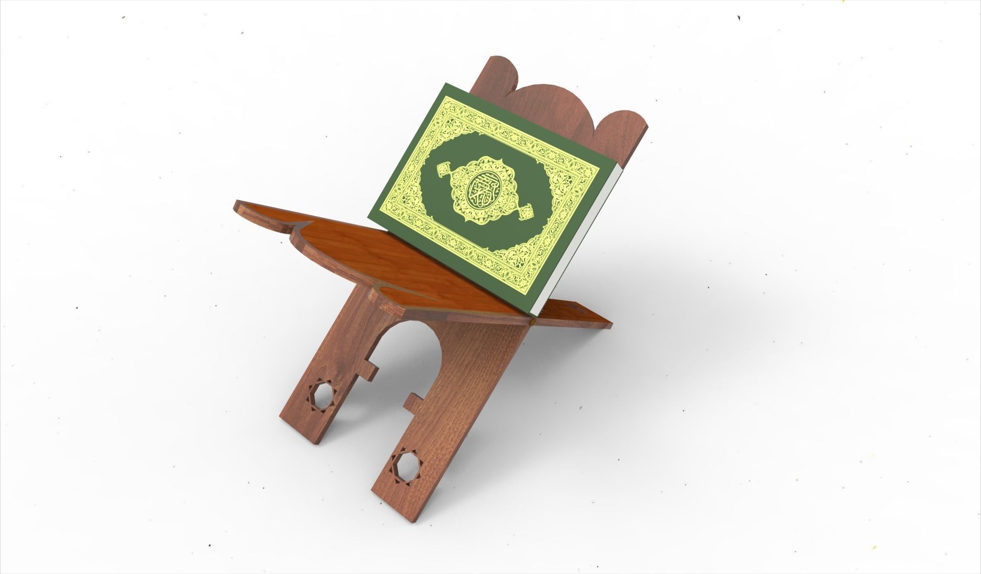 Quran support chair 3D model_6