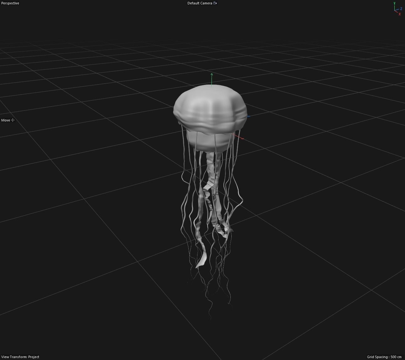 Animated Bioluminescent Jellyfish set up in Octane AND Redshift 3D model_6