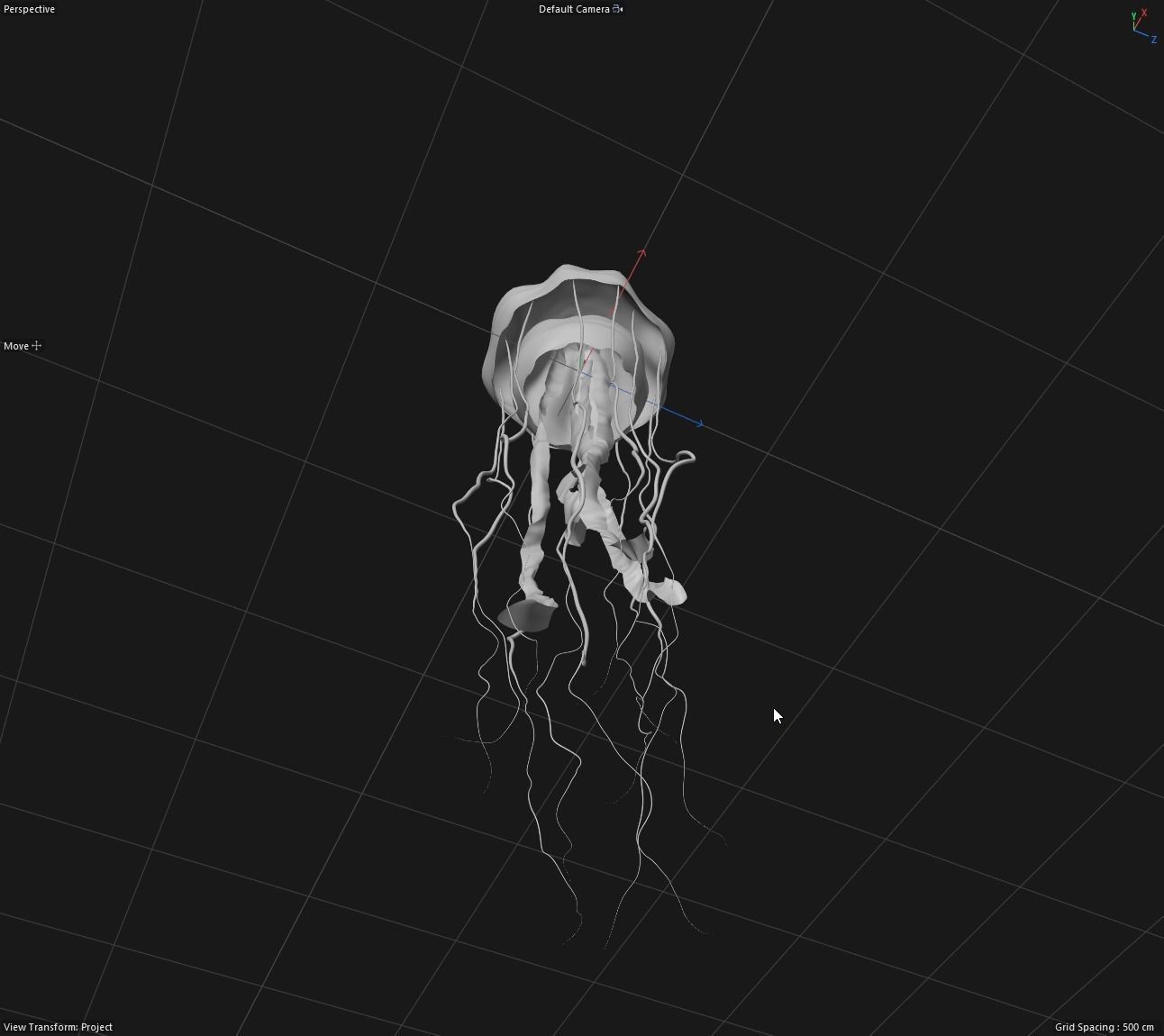 Animated Bioluminescent Jellyfish set up in Octane AND Redshift 3D model_7