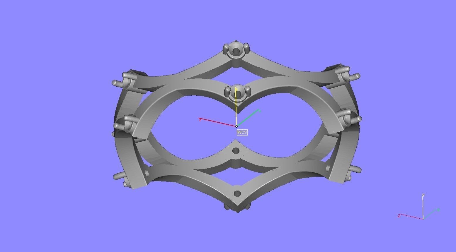 Cross Over Zigzag Eternity Wedding Band 3D print model_14