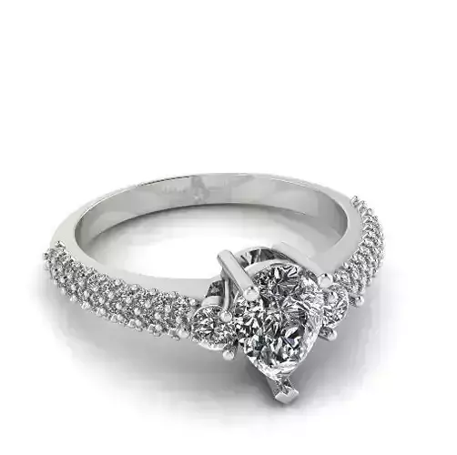 Engagement halo rings Model 3863
