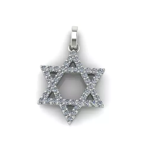 Star of David pendant Model 3862 3D print model_0