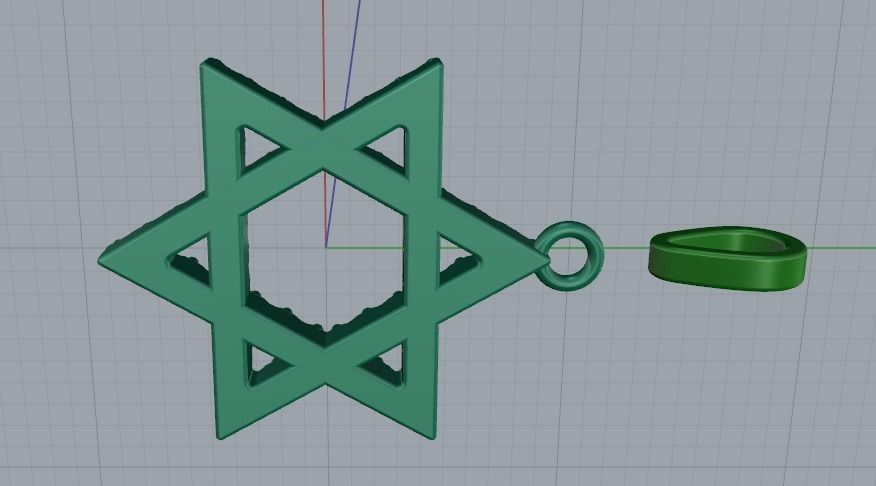 Star of David pendant Model 3862 3D print model_4