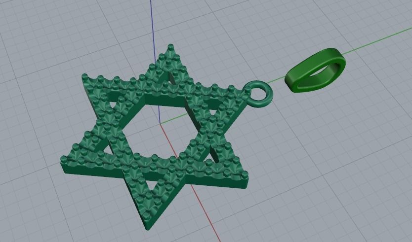 Star of David pendant Model 3862 3D print model_2