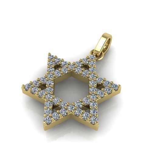 Star of David pendant Model 3862 3D print model_1