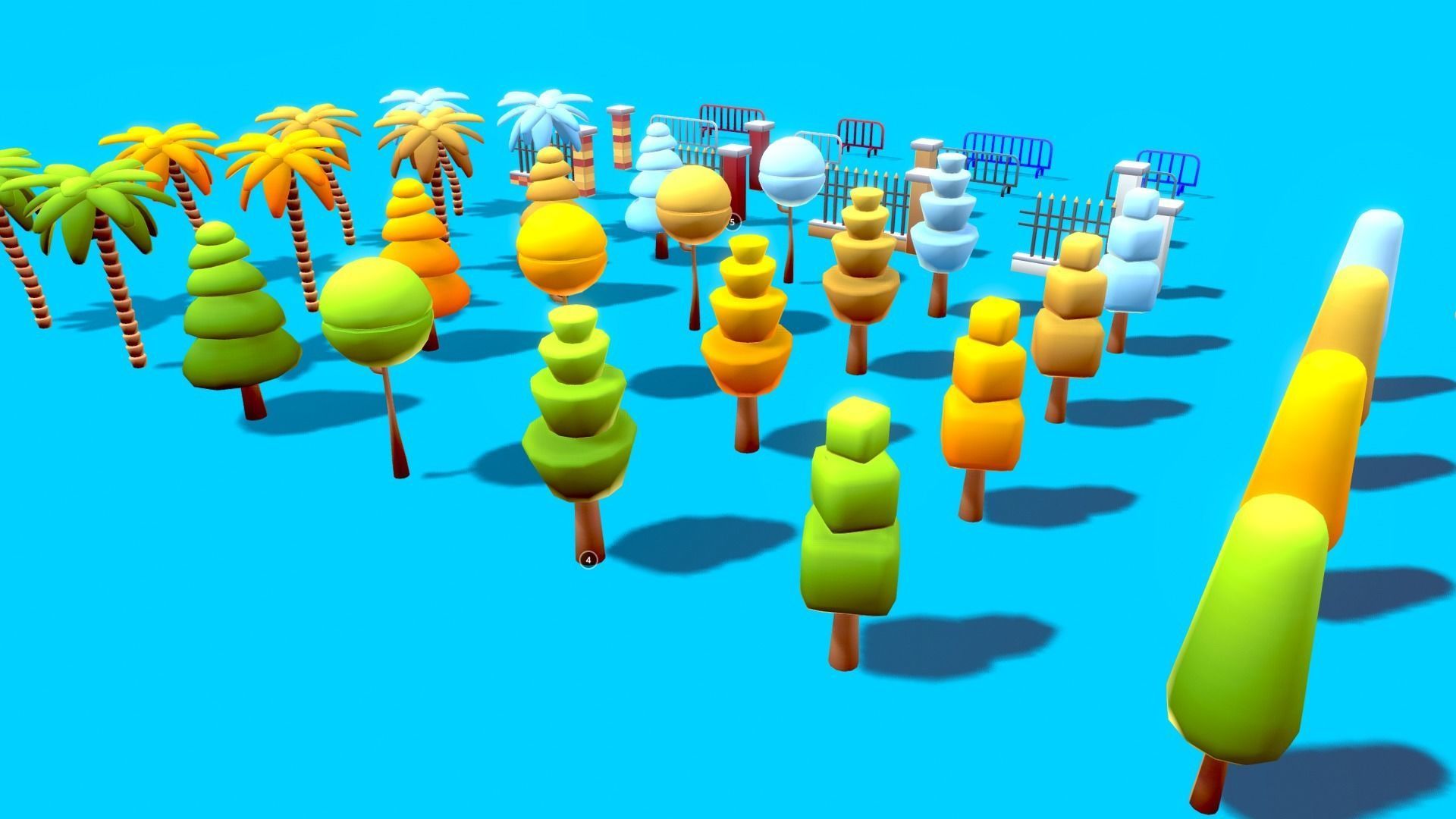 Amusement Park Asset Pack Low-poly 3D model_3