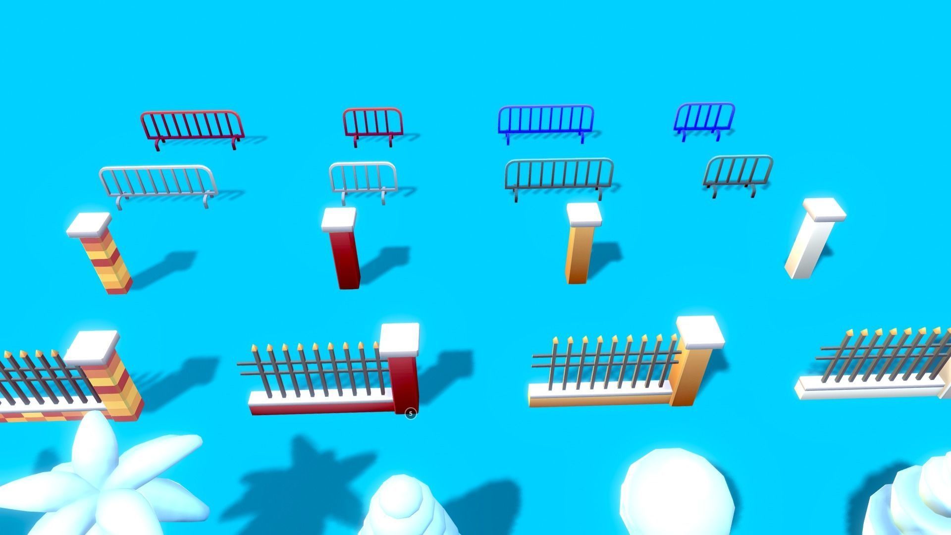 Amusement Park Asset Pack Low-poly 3D model_4