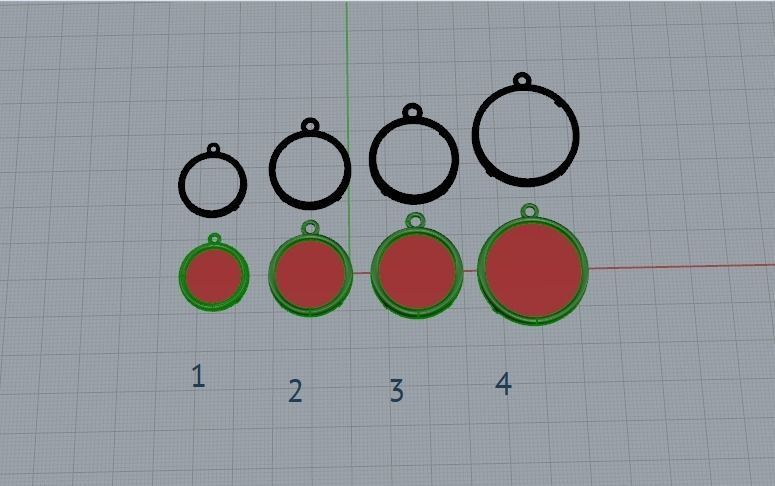 Pendant round frame Model 3846 3D print model_7