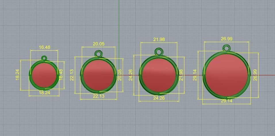 Pendant round frame Model 3846 3D print model_5
