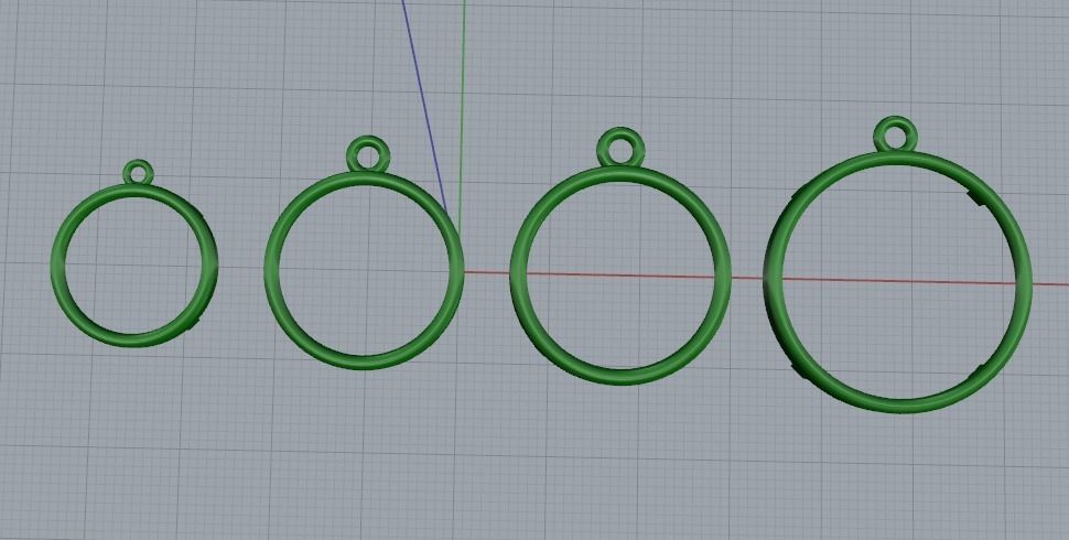 Pendant round frame Model 3846 3D print model_2