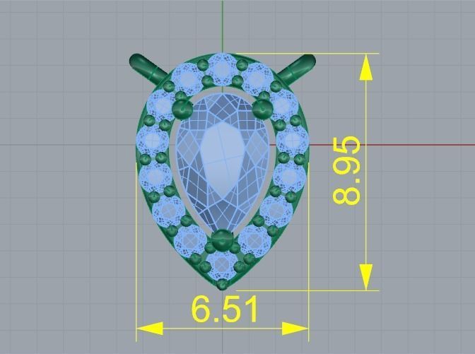 Pendant pear Model 3834 3D print model_6