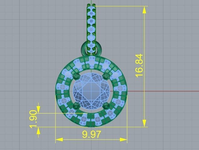Pendant round Model 3830 3D print model_5