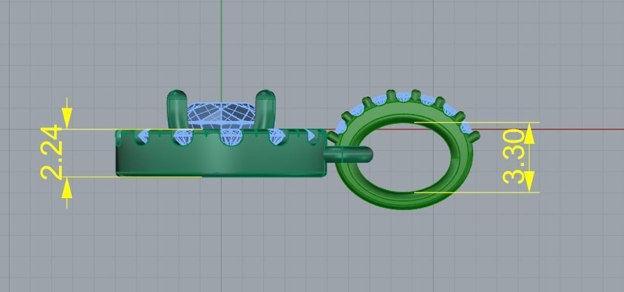 Pendant round Model 3830 3D print model_6