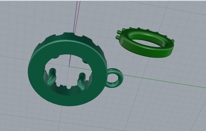 Pendant round Model 3830 3D print model_4