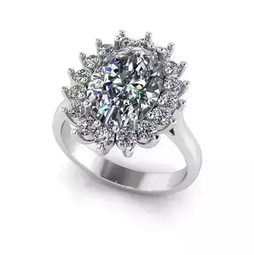 Engagement halo rings Model 3825