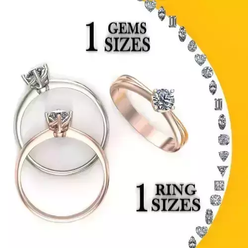 Engagement Ring with 4 hearts