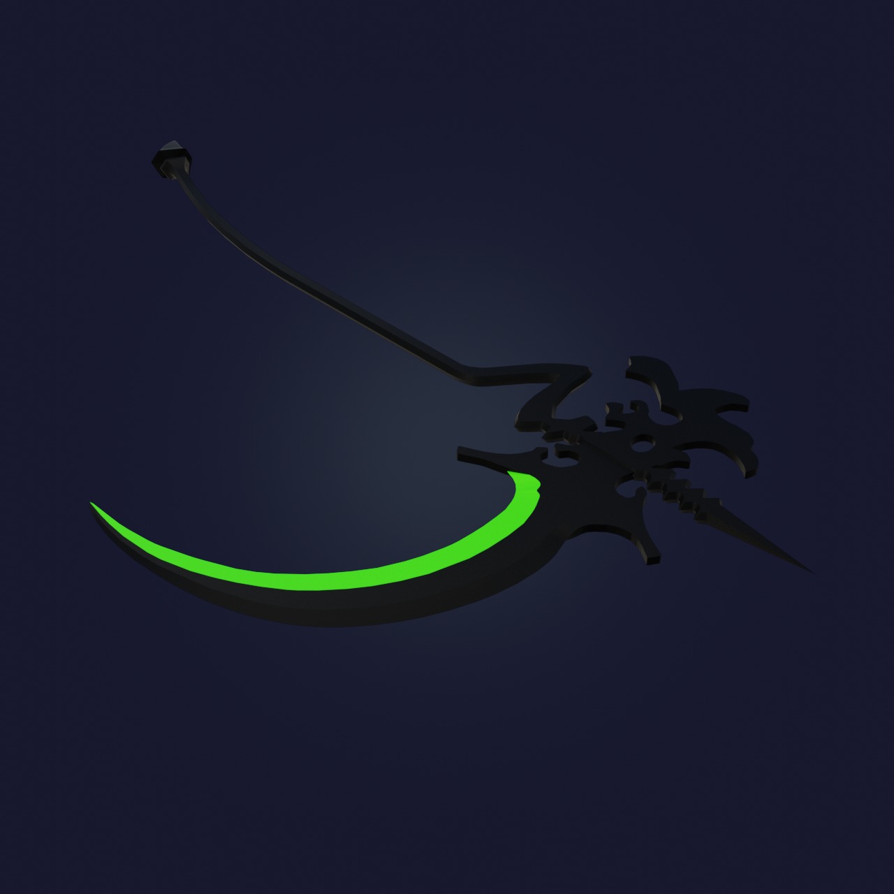 Shinoa Hiragi scythe for 3D print 3D model_5