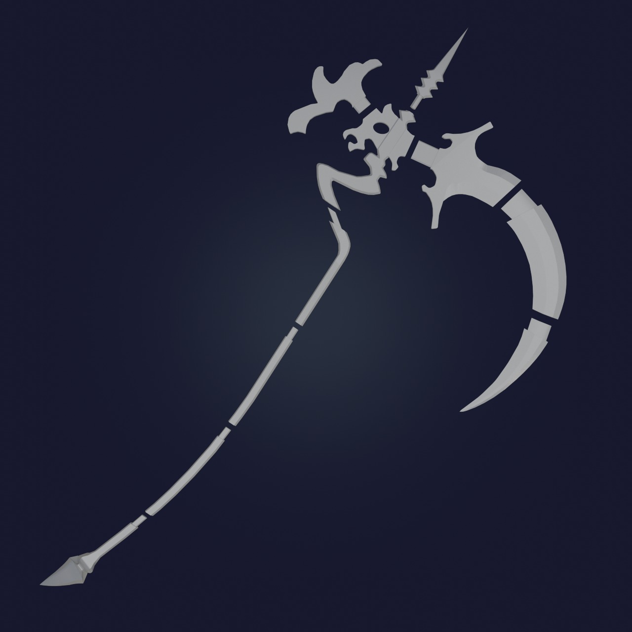 Shinoa Hiragi scythe for 3D print 3D model_1
