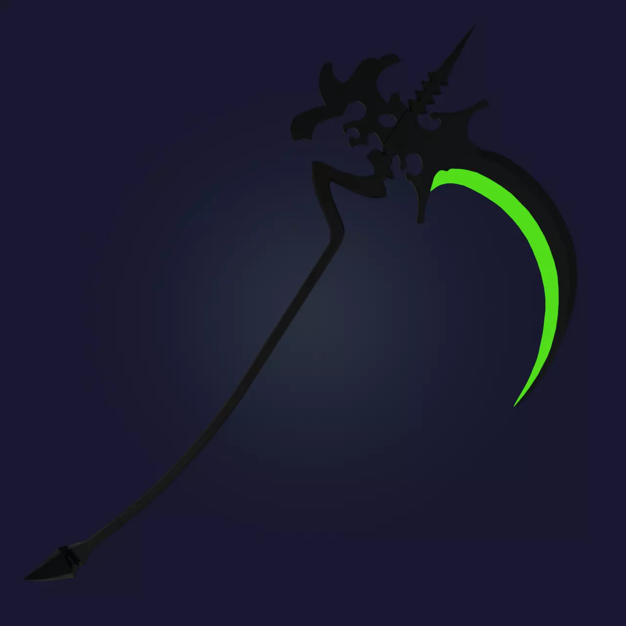 Shinoa Hiragi scythe for 3D print 3D model_0