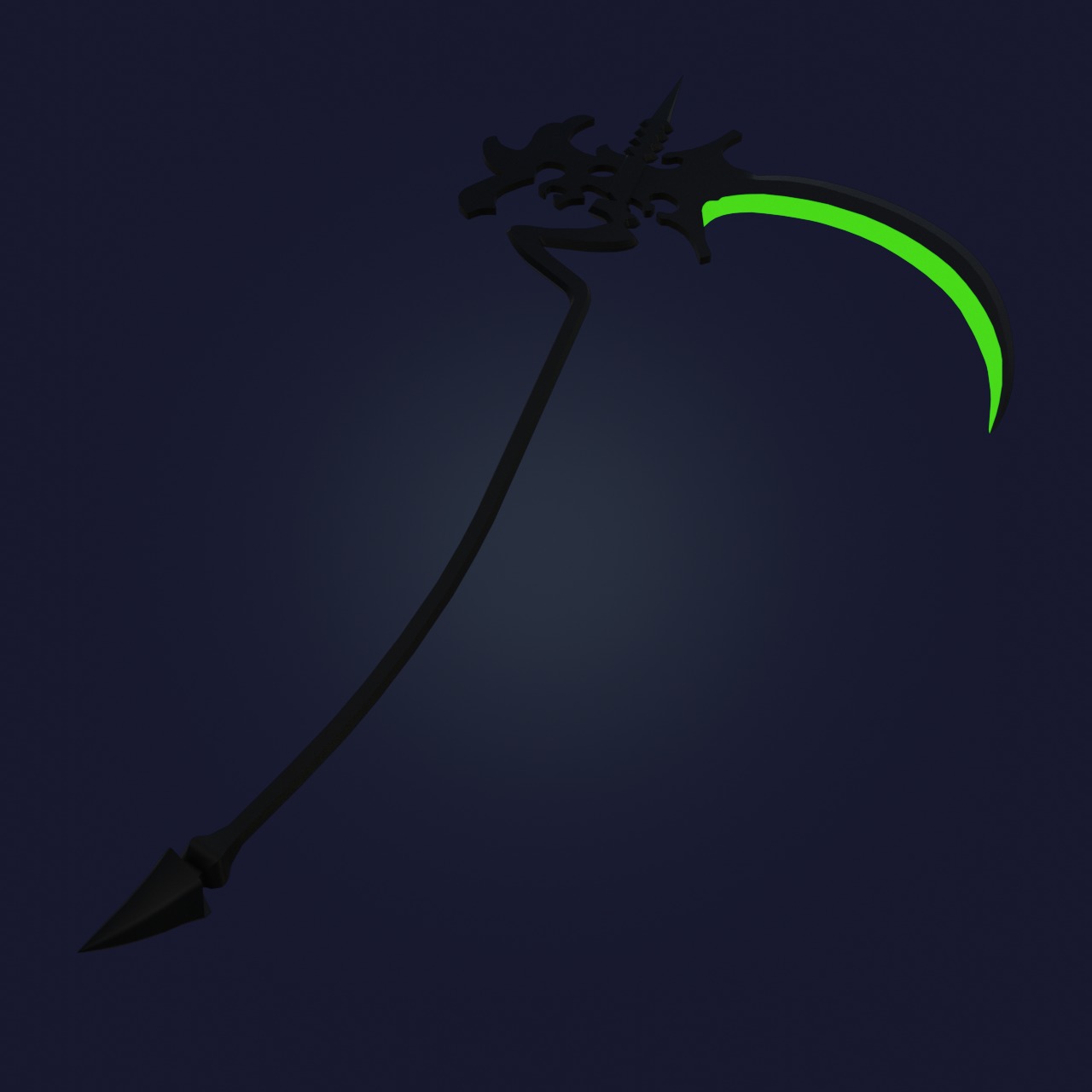 Shinoa Hiragi scythe for 3D print 3D model_4