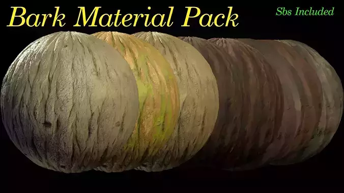 Bark Material Creation Pack SBS And SBSAR Files Included