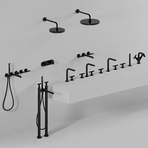 Fantini faucet set Low-poly 3D model