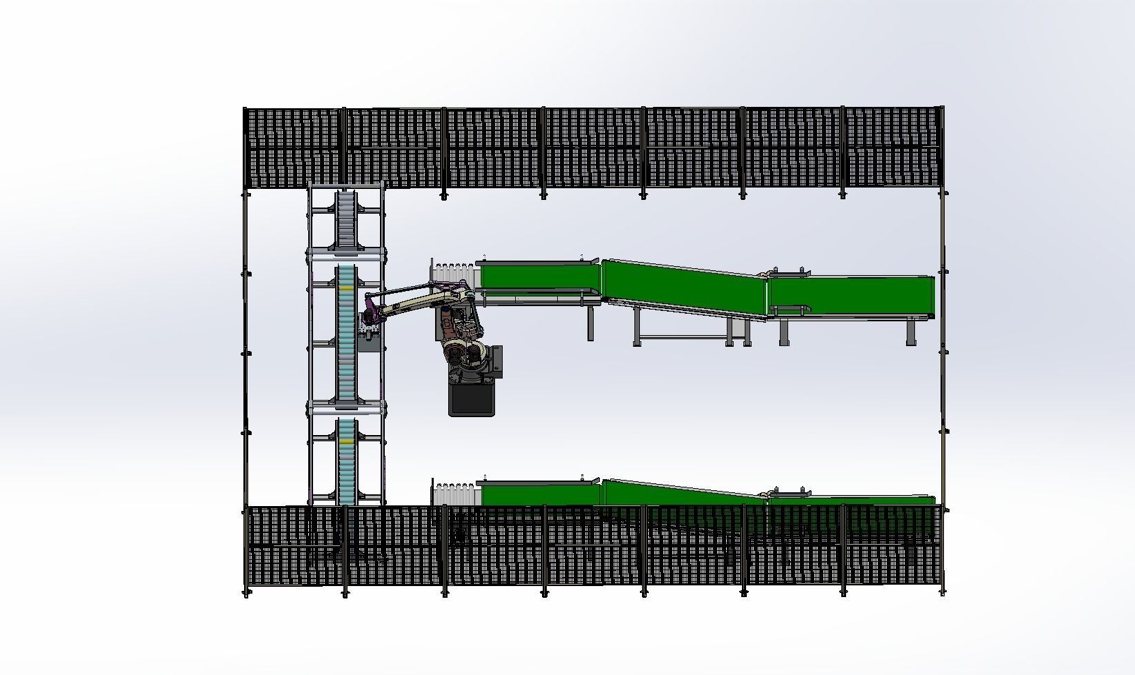 Mechanical hand material production line  3D model_9