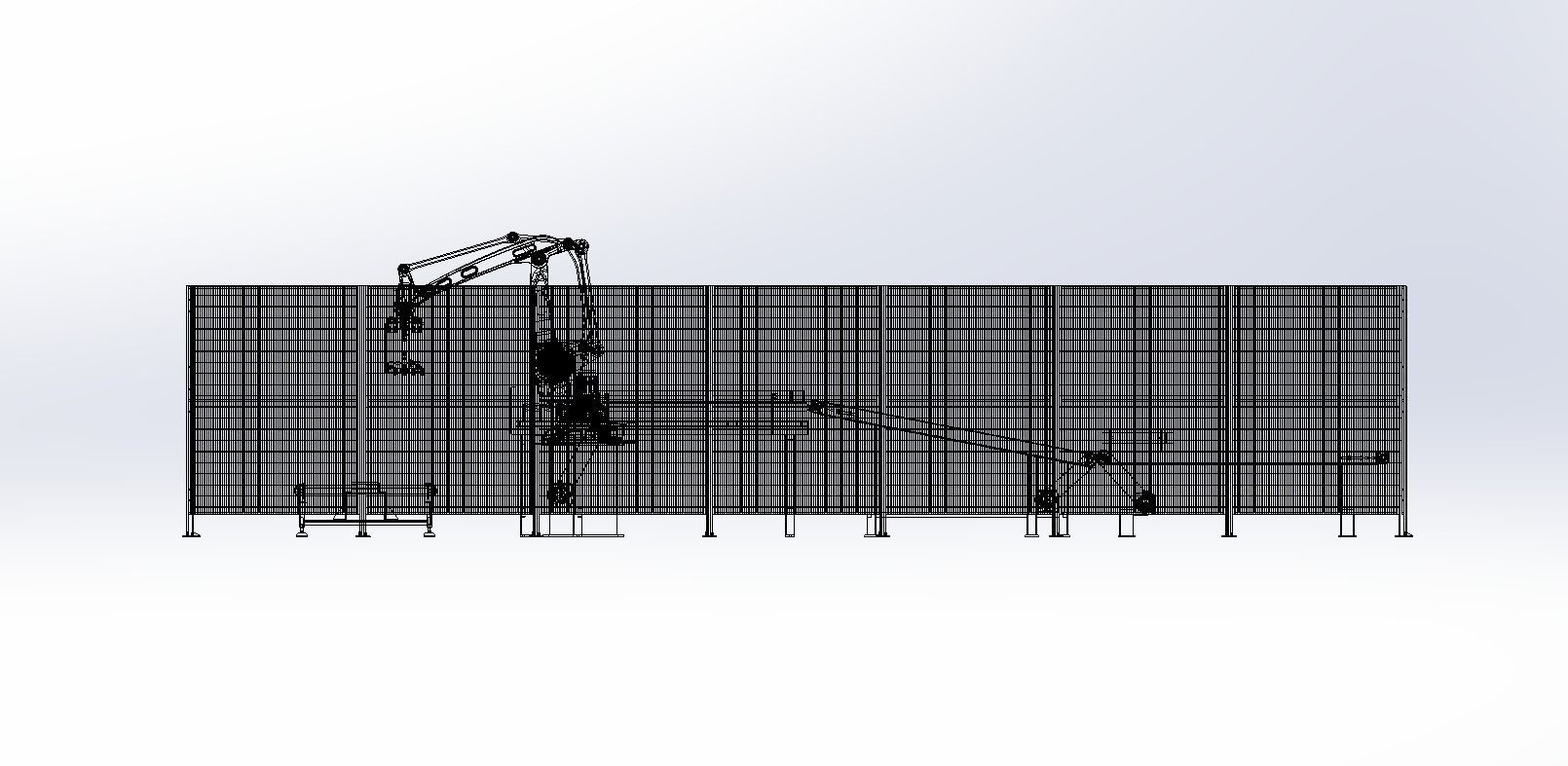 Mechanical hand material production line  3D model_7